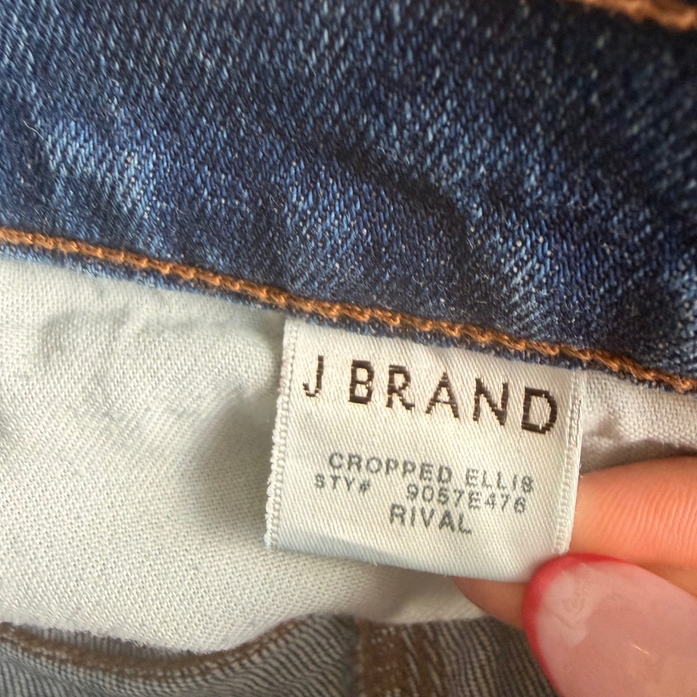 J Brand Cropped Ellis Rival Straight Leg Jeans Blue 9057E476 Size 27 - Picture 5 of 10